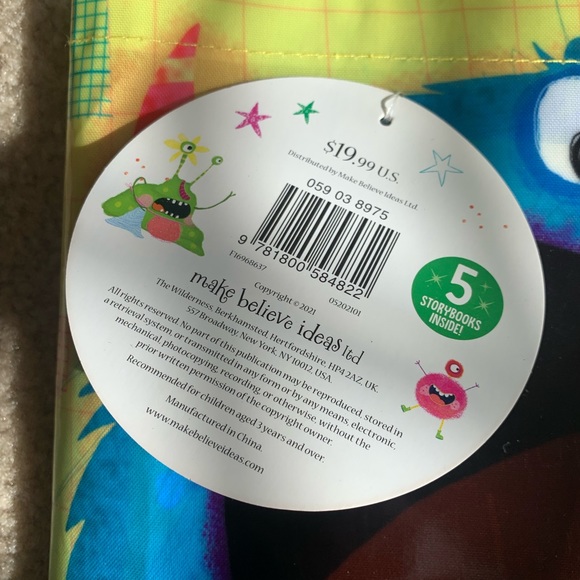 Make believe ideas worry monster collection story books with carrying bag kids - Picture 2 of 2